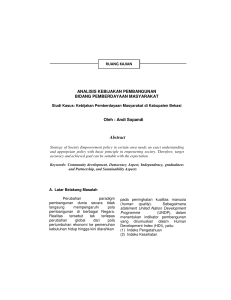 Abstract - Journal Unisma (Universitas Islam "45") Bekasi