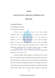 BAB III KAJIAN PUSTAKA, RERANGKA PEMIKIRAN, DAN HIPOTESIS