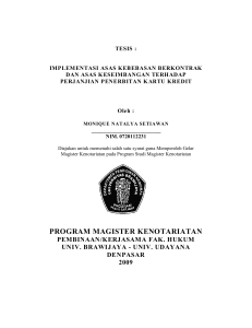 program magister kenotariatan - Karya Tulis Fakultas Hukum