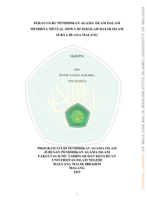 peran guru pendidikan agama islam dalam membina mental siswa