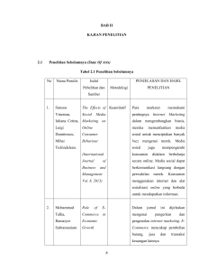 BAB II KAJIAN PENELITIAN 2.1 Penelitian Sebelumnya