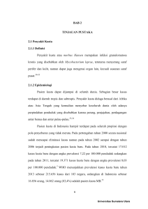 BAB 2 TINJAUAN PUSTAKA 2.1 Penyakit Kusta 2.1.1 Definisi