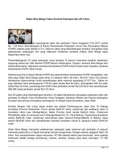 Ditjen Bina Marga Teken Kontrak Pekerjaan Rp1,29 Triliun Jakarta