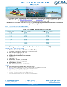 paket tour tidung amazing 2h1m speedboat