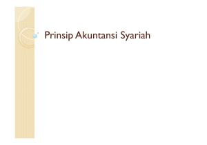 Prinsip Akuntansi Syariah