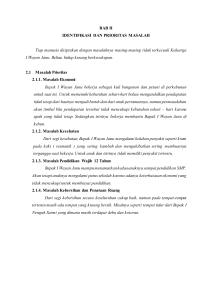 BAB II IDENTIFIKASI DAN PRIORITAS MASALAH Tiap manusia