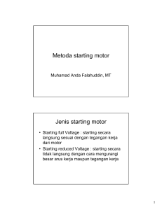 Metoda starting motor Jenis starting motor