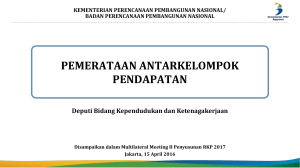 pemerataan antarkelompok pendapatan