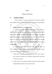 BAB II TINJAUAN PUSTAKA 2.1. Penelitian Terdahulu Dalam