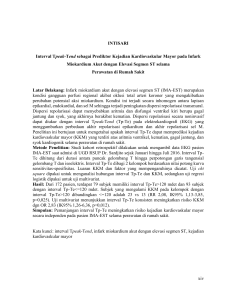 xiv INTISARI Interval Tpeak-Tend sebagai Prediktor