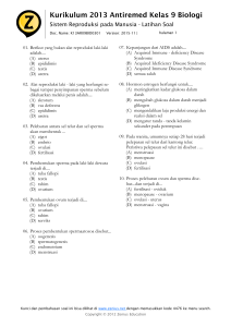 Kurikulum 2013 Antiremed Kelas 9 Biologi