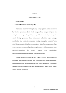 11 BAB II TINJAUAN PUSTAKA 2.1 Uraian Teoritis 2.1.1 Bauran