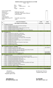 FORMULIR REALISASI PENDAPATAN PNBP Nomor/Tanggal DIPA