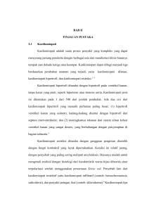 BAB II TINJAUAN PUSTAKA 2.1 Kardiomiopati