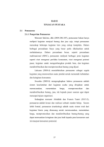 BAB II TINJAUAN PUSTAKA 2.1 Pemasaran 2.1.1 Pengertian