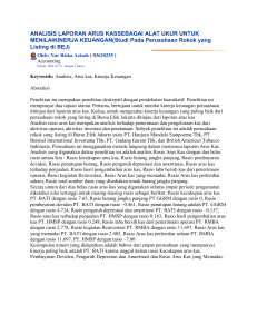 ANALISIS LAPORAN ARUS KASSEBAGAI ALAT UKUR
