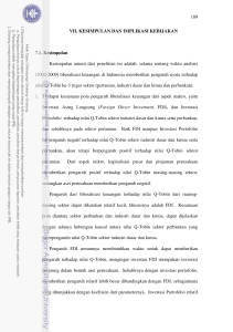 BAB VII KESIMPULAN DAN IMPLIKASI KEBIJAKAN