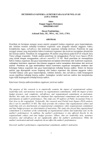 1 DETERMINAN KINERJA AUDITOR PADA KAP DI
