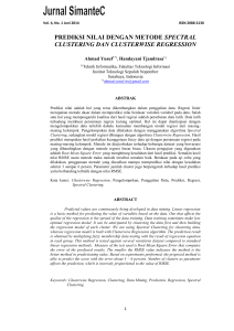 prediksi nilai dengan metode spectral clustering dan