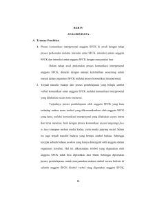 BAB IV ANALISIS DATA A. Temuan Penelitian 1. Proses komunikasi