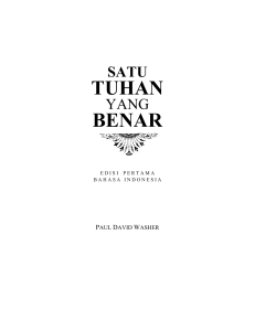 TUHAN BENAR