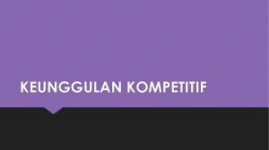 KEUNGGULAN KOMPETITIF