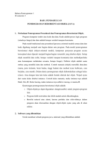 Bahasa Pemrograman 1 SI semester 3 BAB I. PENDAHULUAN