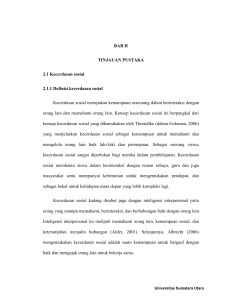 BAB II TINJAUAN PUSTAKA 2.1 Kecerdasan sosial 2.1.1 Definisi