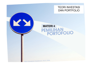 PEMILIHAN PORTOFOLIO