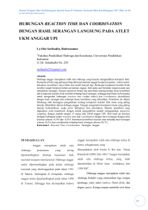 hubungan reaction time dan coordination dengan