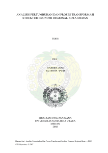 analisis pertumbuhan dan proses transformasi struktur ekonomi