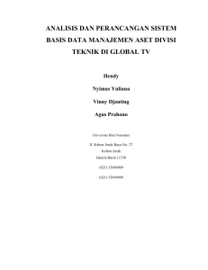 analisis dan perancangan sistem basis data manajemen aset divisi