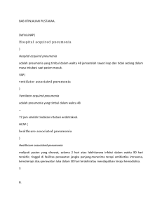 Hospital acquired pneumonia