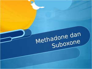 Methadone dan Suboxone