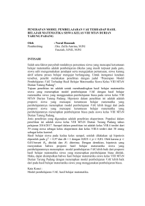 PENERAPAN MODEL PEMBELAJARAN VAK TERHADAP HASIL