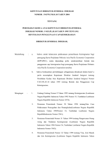 keputusan direktur jenderal imigrasi nomor : f