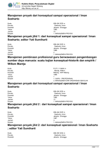 Manajemen proyek dari konseptual sampai operasional / Iman