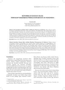 kontribusi tatanan islam terhadap demokrasi