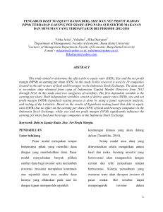 pengaruh debt to equity ratio - E