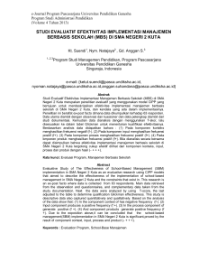 studi evaluatif efektivitas implementasi manajemen berbasis