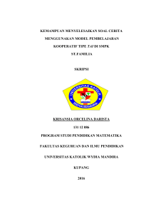 kemampuan menyelesaikan soal cerita menggunakan model