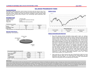 LAPORAN KINERJA BULANAN INVESTRA LINK Juni 2011