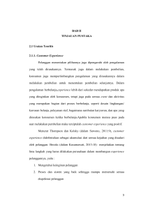 BAB II TINJAUAN PUSTAKA 2.1 Uraian Teoritis 2.1.1. Customer