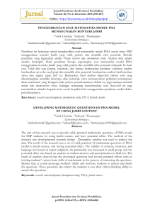 PENGEMBANGAN SOAL MATEMATIKA MODEL
