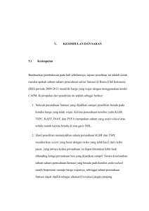V. KESIMPULAN DAN SARAN 5.1 Kesimpulan Berdasarkan