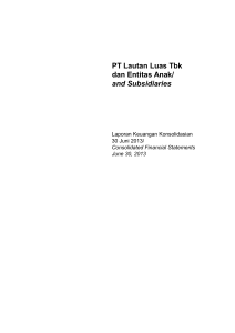 PT Lautan Luas Tbk dan Entitas Anak/ and Subsidiaries