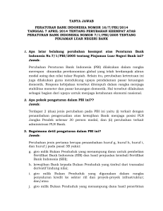 tanya jawab peraturan bank indonesia nomor 16/7/pbi/2014 tanggal