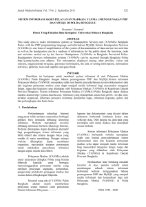 Jurnal Media Infotama Vol. 7 No. 2 September 2011 Sistem