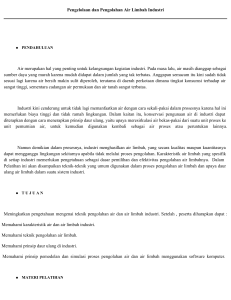 Pengelolaan dan Pengolahan Air Limbah Industri Air