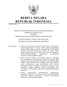 BERITA NEGARA REPUBLIK INDONESIA